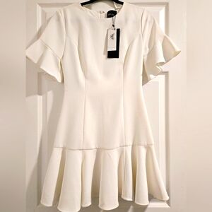 White drop waist dress, sz S, short